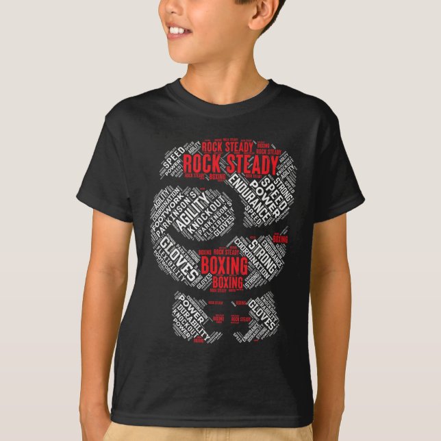 Sten Steady Boxing Glove Parkinsons T Shirt (Framsida)
