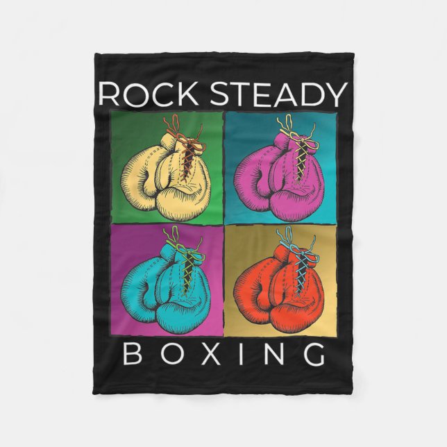 Sten Steady Boxing-handskar med flera färg Fleecefilt (Framsidan)