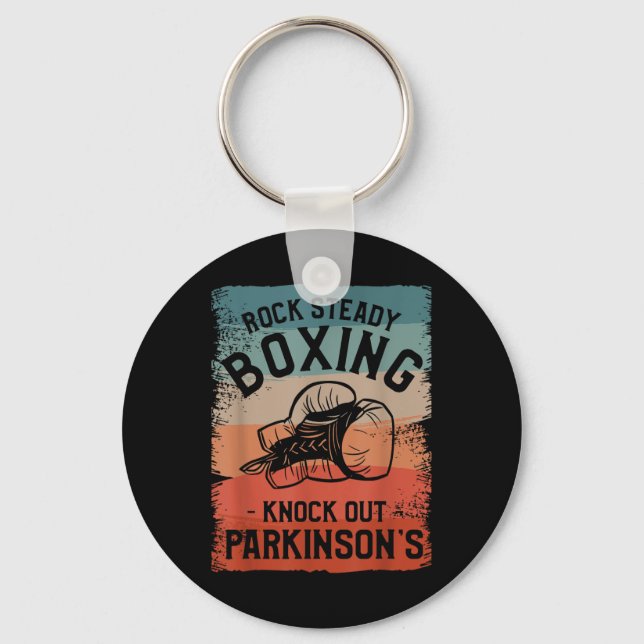 Sten Steady Boxing känner av Parkinsons medvetenhe Nyckelring (Framsida)
