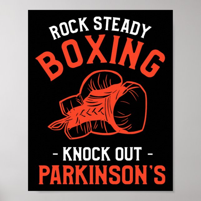 Sten Steady Boxing känner av Parkinsons medvetenhe Poster (Framsidan)