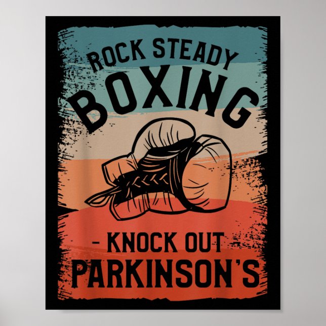 Sten Steady Boxing känner av Parkinsons medvetenhe Poster (Framsidan)