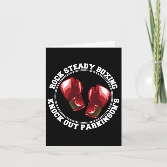 Sten Steady Boxing knackar ut Parkinsons Fighter R Kort (Framsida)