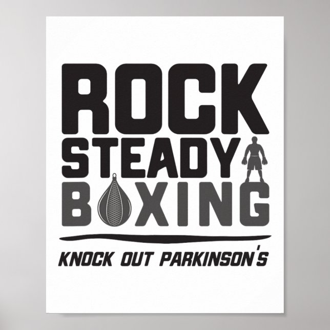 Sten Steady Boxing knackar ut Parkinsons Poster (Framsidan)