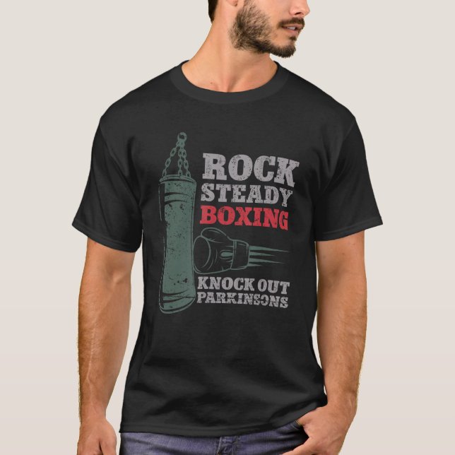 Sten Steady Boxing Knock ut Parkinsons Boxing T Shirt (Framsida)
