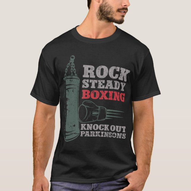 Sten Steady Boxing Knock ut Parkinsons Boxing  T Shirt (Framsida)