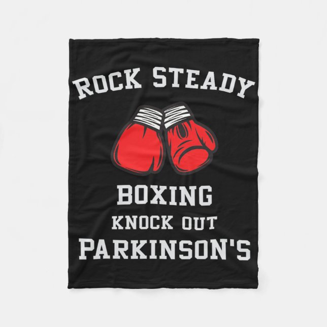 Sten Steady Boxing Knock ut Parkinsons Fleecefilt (Framsidan)