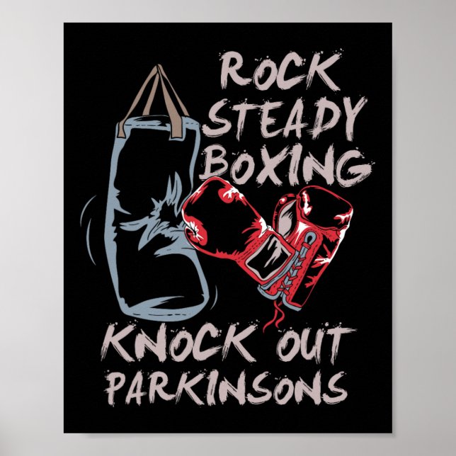 Sten Steady Boxing Knock ut Parkinsons Poster (Framsidan)
