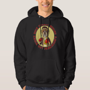 Sten Steady Boxing Parkinsons Boxer-Hund med rött Hoodie