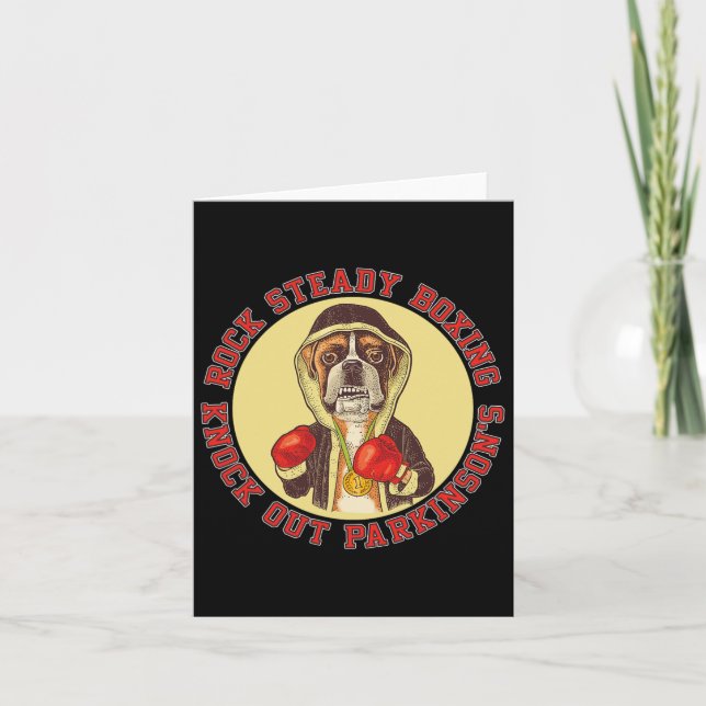 Sten Steady Boxing Parkinson's - Boxer Hund with R Kort (Framsida)