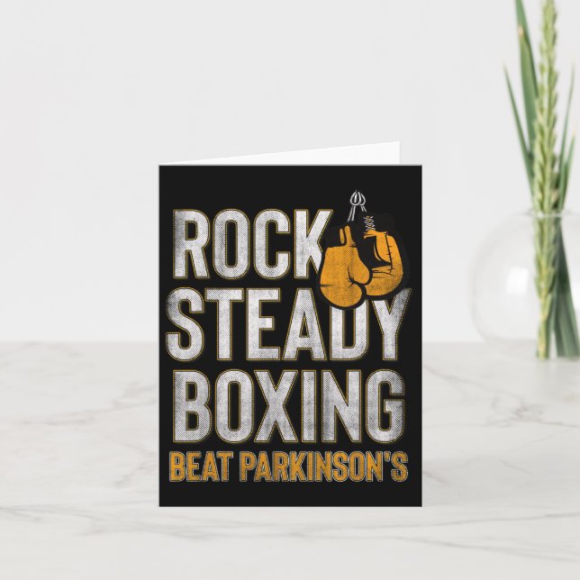 Sten Steady Boxing Parkinsons hösthandskar Vinta Kort (Framsida)