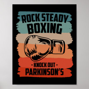 Sten Steady Boxing slår ut Parkinsons inspiration Poster