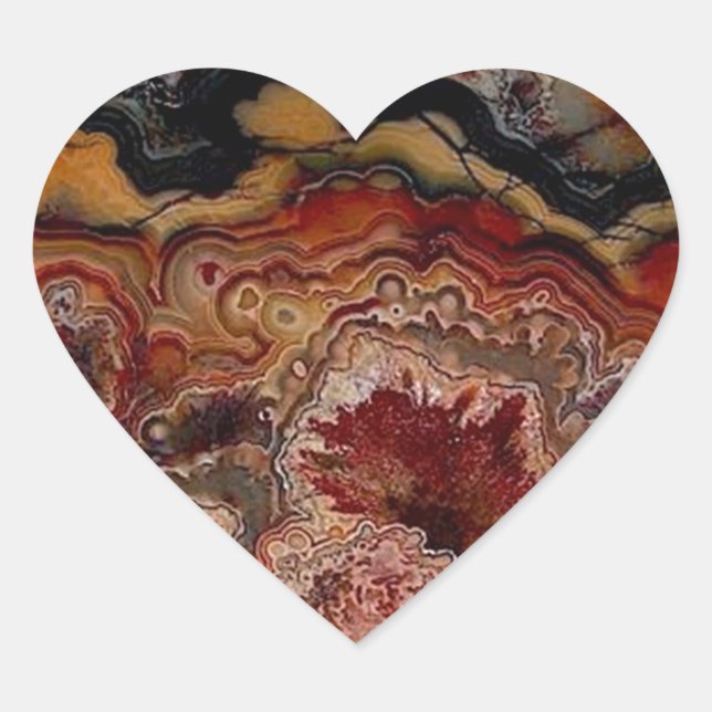 sten struktur hjärtformat klistermärke (Framsida)