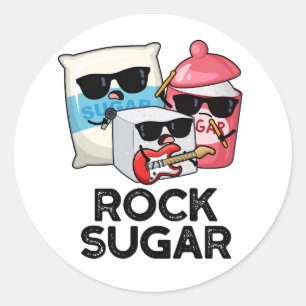 Sten Sugar Funny Food Pun Runt Klistermärke