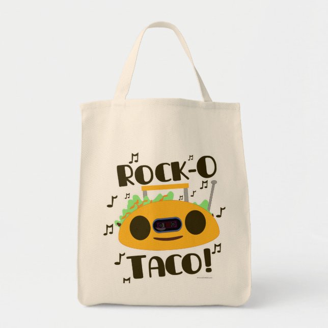 Sten Taco Funny Mexican Food Music Toon Slogan Tygkasse (Framsidan)