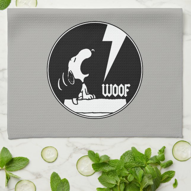 Sten Tees | Snoopy Howling Kökshandduk (Vikta)