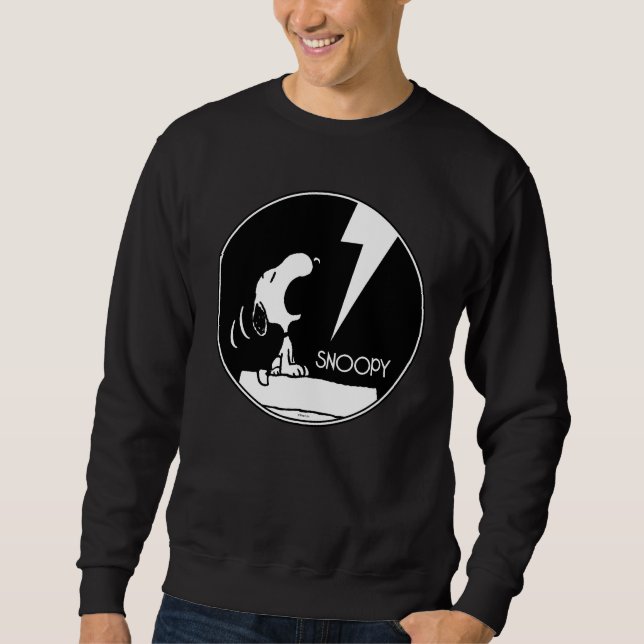 Sten Tees | Snoopy Howling Lång Ärmad Tröja (Framsida)