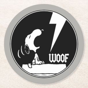 Sten Tees   Snoopy Howling Underlägg Papper Rund