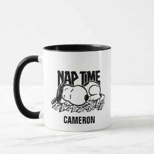 Sten Tees   Snoopy Nap Time   Lägg till ditt namn Mugg