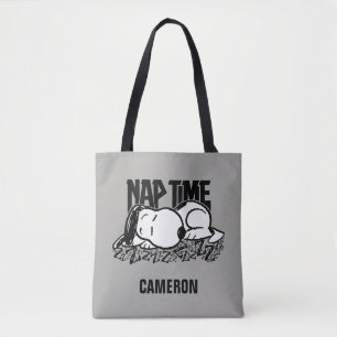 Sten Tees Snoopy Nap Time Lägg till ditt namn Tygkasse