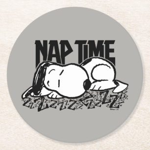 Sten Tees   Snoopy Nap Time Underlägg Papper Rund