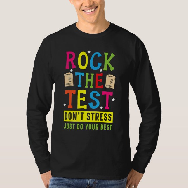 Sten testdagen för en testlärare t shirt (Framsida)