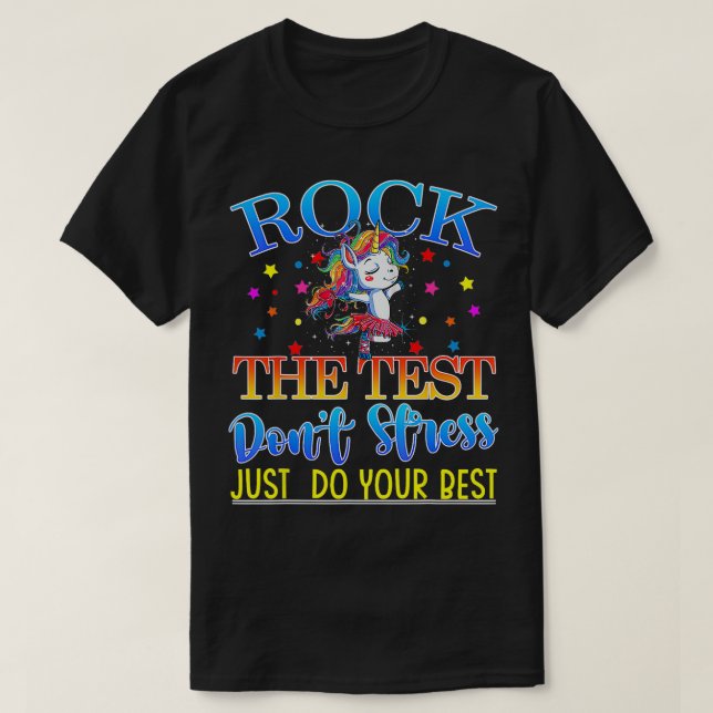 Sten testdagen för Unicorn-testdagen T Shirt (Design framsida)