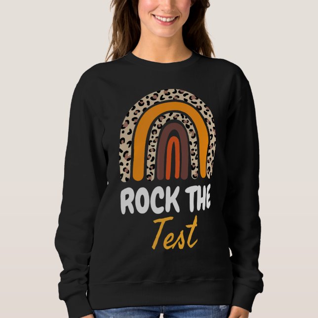 Sten testdagslärarens testdag för regnbåge t shirt (Framsida)