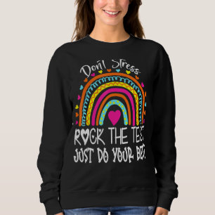 Sten testdagslärarens testdag för regnbåge t shirt