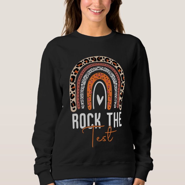 Sten testdagslärarens testdag för regnbåge t shirt (Framsida)
