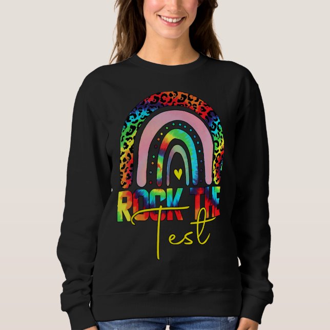 Sten testdagslärarens testdag för regnbåge t shirt (Framsida)