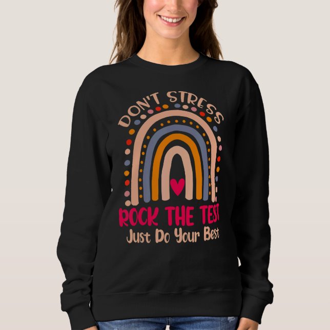 Sten testdagslärarens testdag för regnbåge t shirt (Framsida)