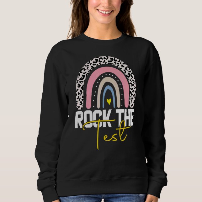 Sten testdagslärarens testdag för regnbåge t shirt (Framsida)