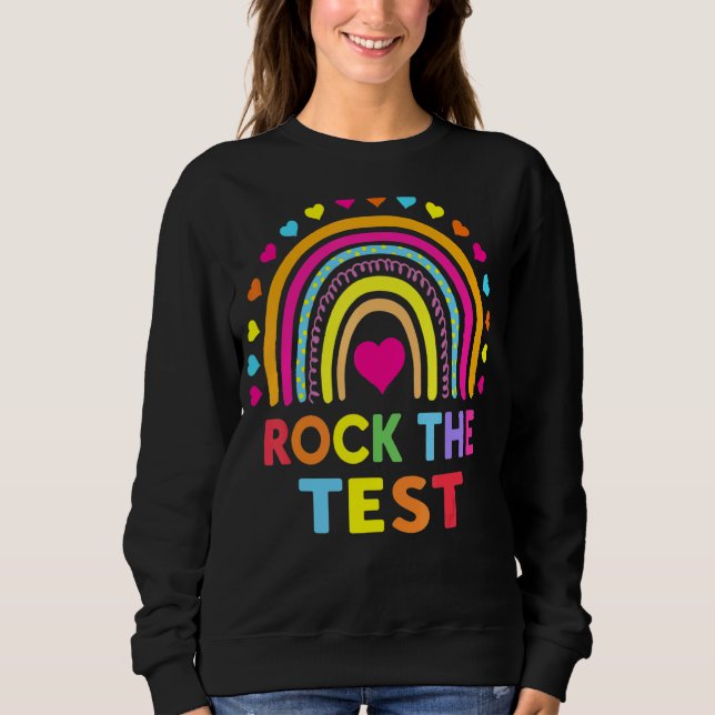 Sten testdagslärarens testdag för regnbåge t shirt (Framsida)