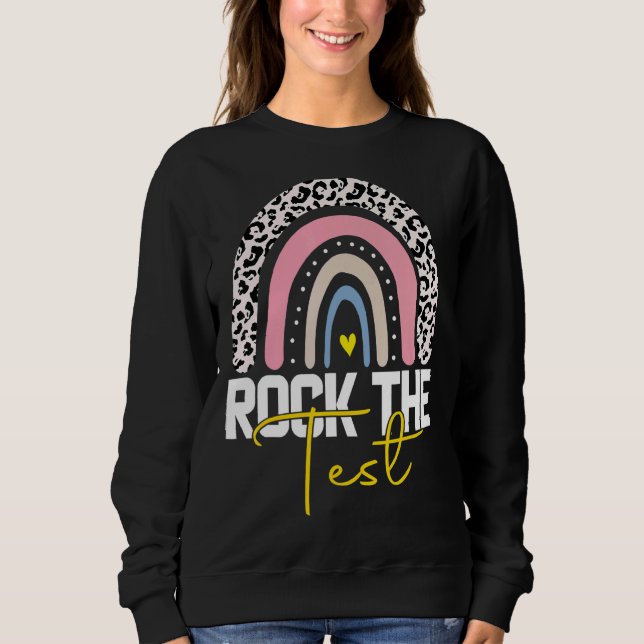 Sten testdagslärarens testdag för regnbåge t shirt (Framsida)