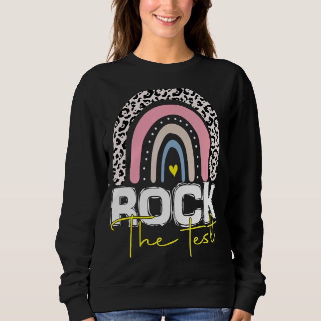 Sten testdagslärarens testdag för regnbåge t shirt (Framsida)