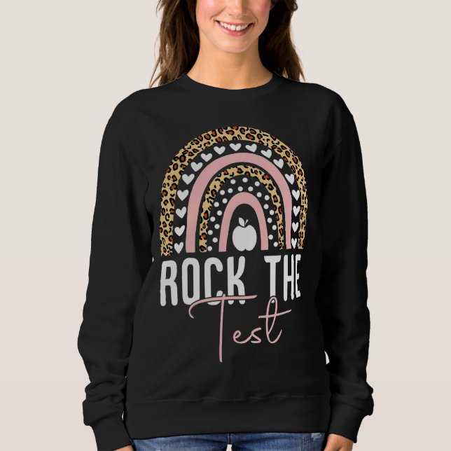 Sten testdagslärarens testdag för regnbåge t shirt (Framsida)