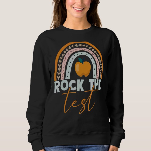 Sten testdagslärarens testdag för regnbåge t shirt (Framsida)