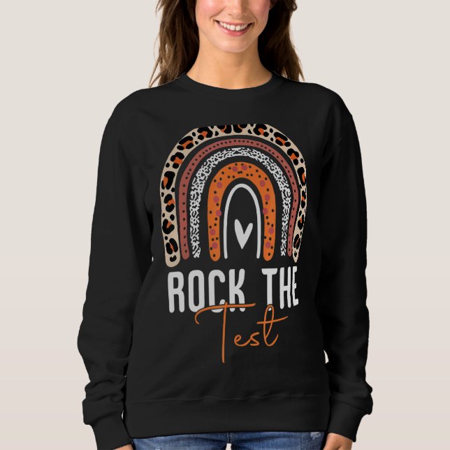 Sten testdagslärarens testdag för regnbåge t shirt (Framsida)