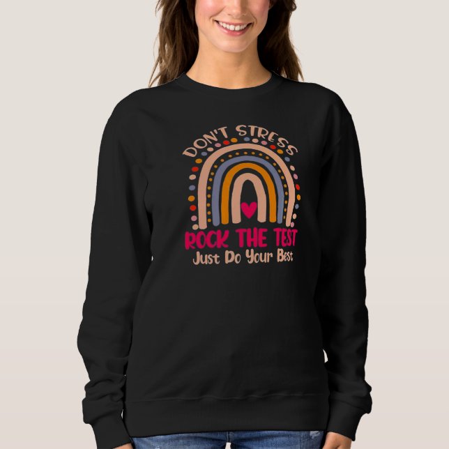 Sten testdagslärarens testdag för regnbåge t shirt (Framsida)