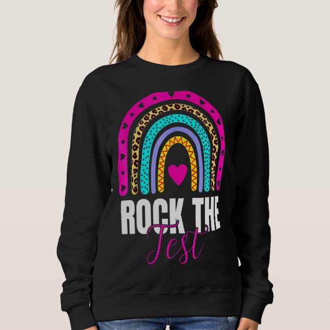 Sten testdagslärarens testdag för regnbåge t shirt (Framsida)