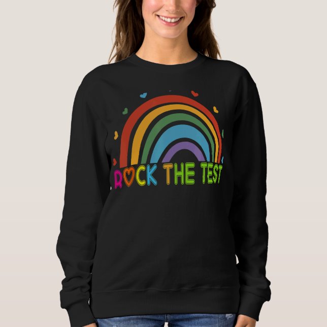 Sten testdagslärarens testdag för regnbåge t shirt (Framsida)