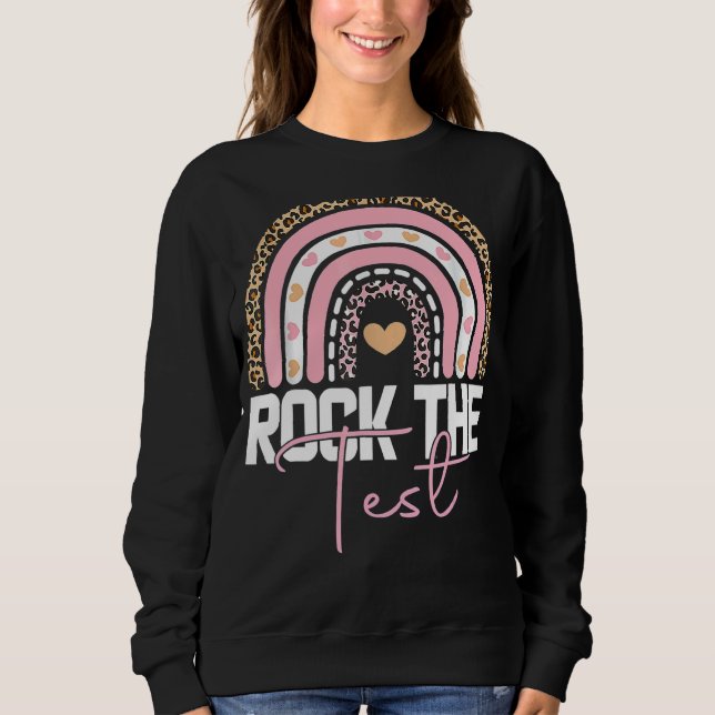 Sten testdagslärarens testdag för regnbåge t shirt (Framsida)