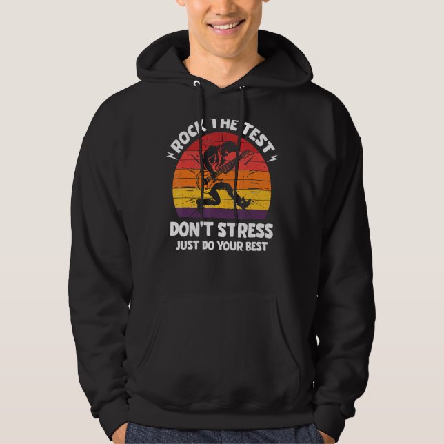 Sten Testdonet Stressar testdagen Te Hoodie (Framsida)