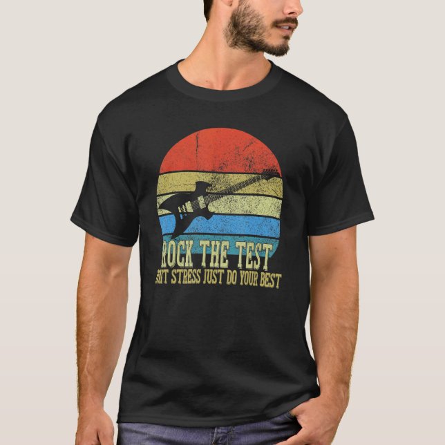 Sten Testdonet Stressar testdagen Te T Shirt (Framsida)