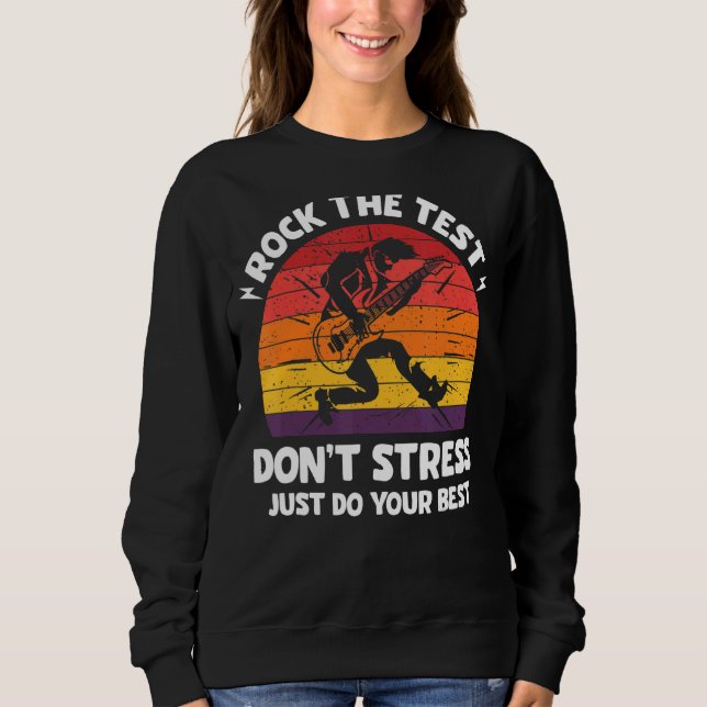 Sten Testdonet Stressar testdagen Te T Shirt (Framsida)