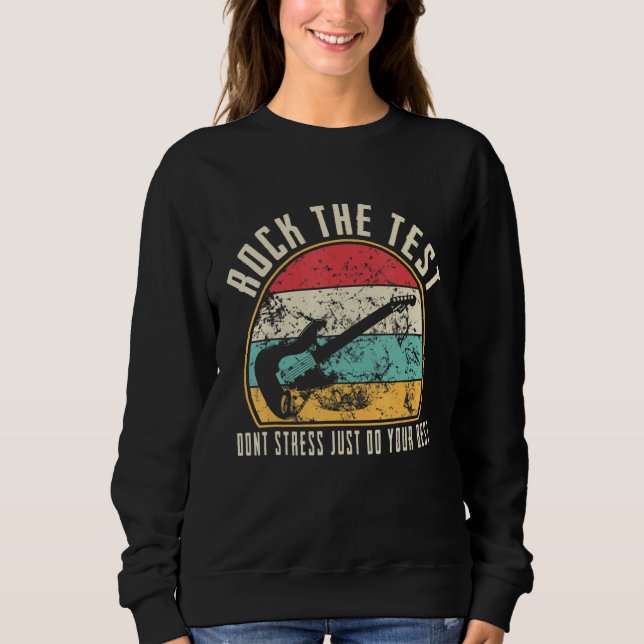 Sten Testet Stressar inte testdagslärare Testin T Shirt (Framsida)