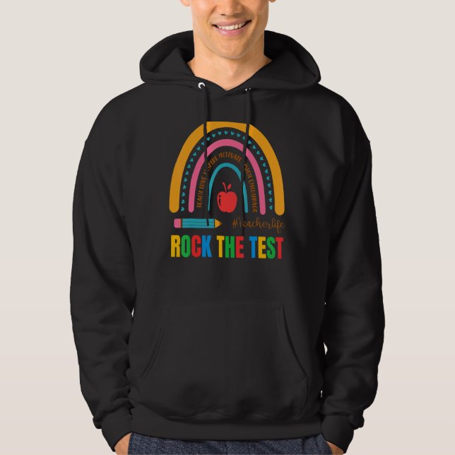 Sten testning för lärarprovare testdagskurser hoodie (Framsida)