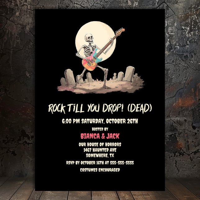Sten tills du släpper död Halloween fest Inbjudningar (Skapare uppladdad)