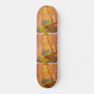 sten-tjejen som leker med elkrage skateboard bräda 20 cm