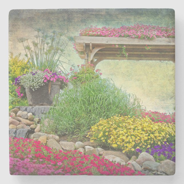 sten trädgård med trellis underlägg sten (Framsidan)